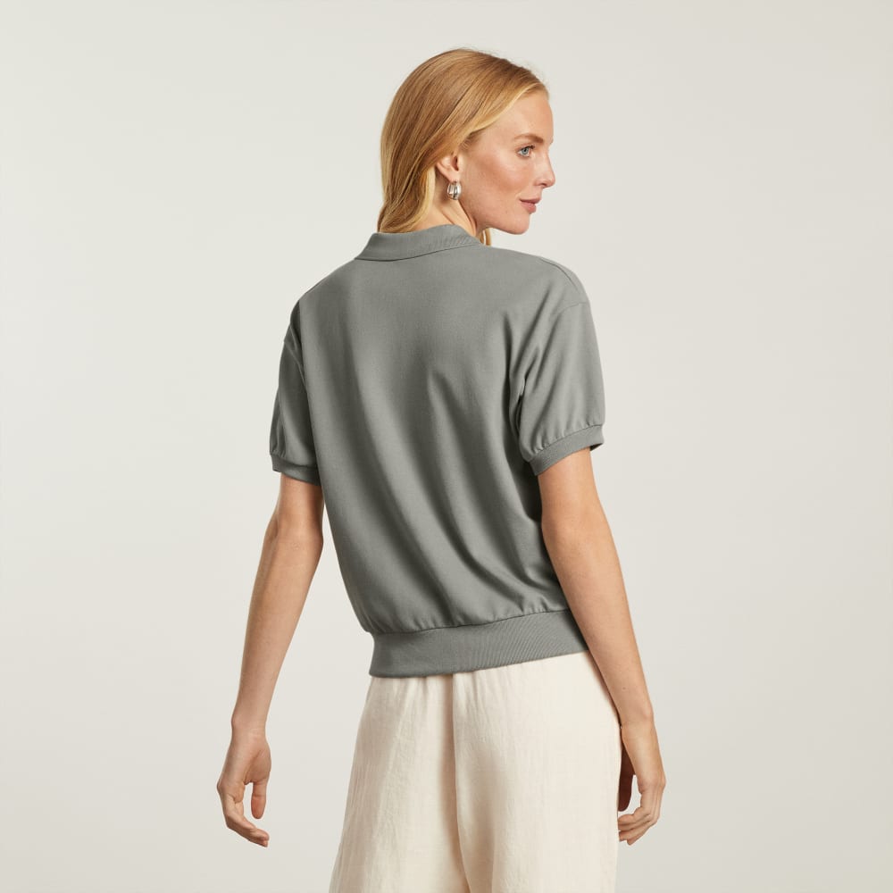 The Oversized Polo in Clay — detail view