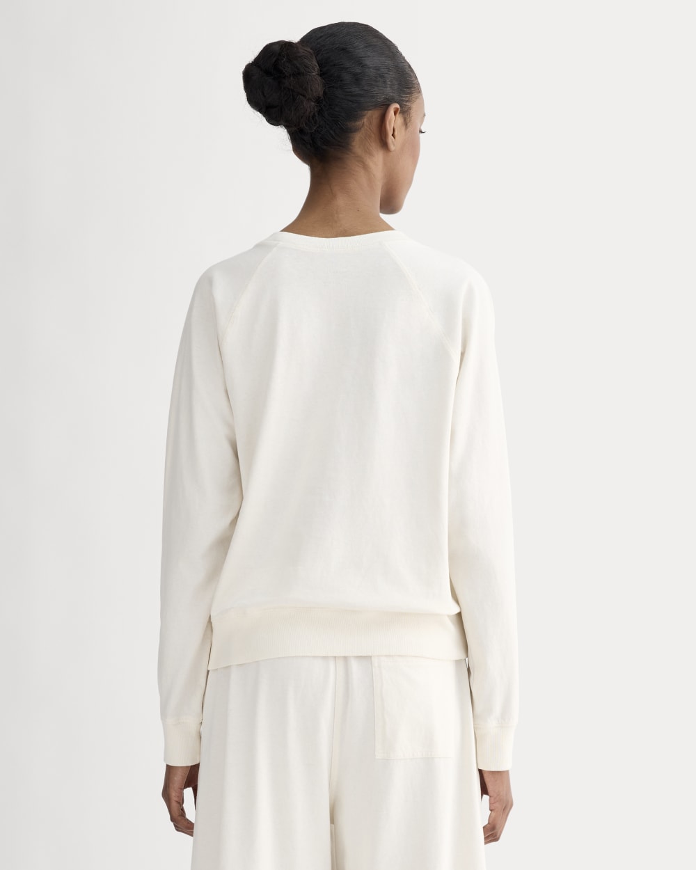 The Off-Duty Long-Sleeve Tee in Bone — detail view