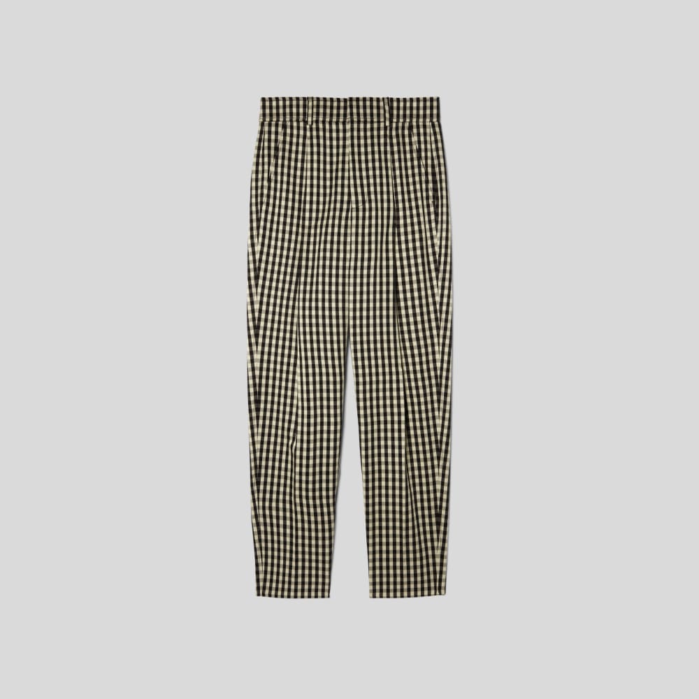 The Draper Tapered Pant in Buttersmooth in Khaki / Black — alternate view