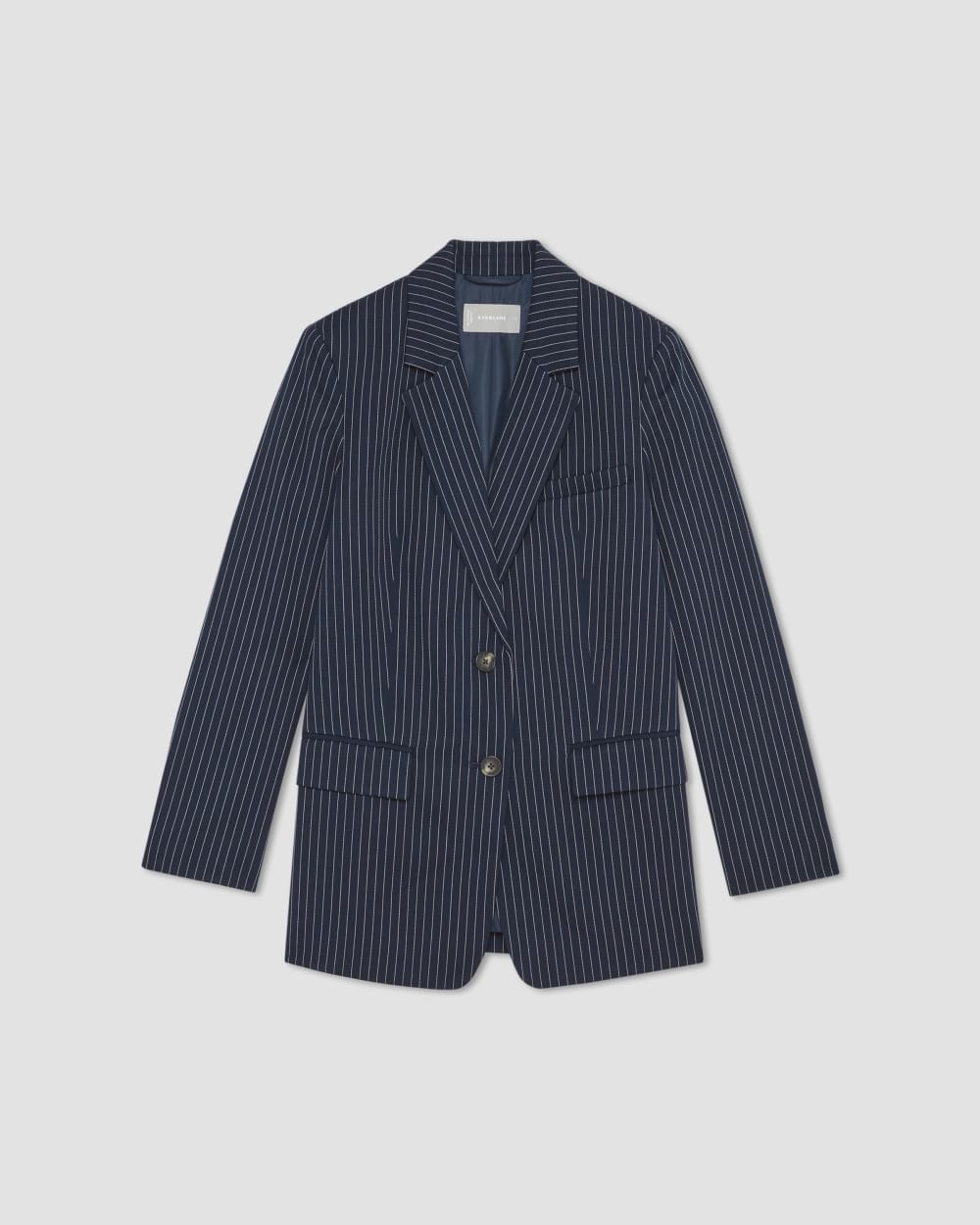 The Oversized Blazer in Buttersmooth in Navy / Bone — alternate view