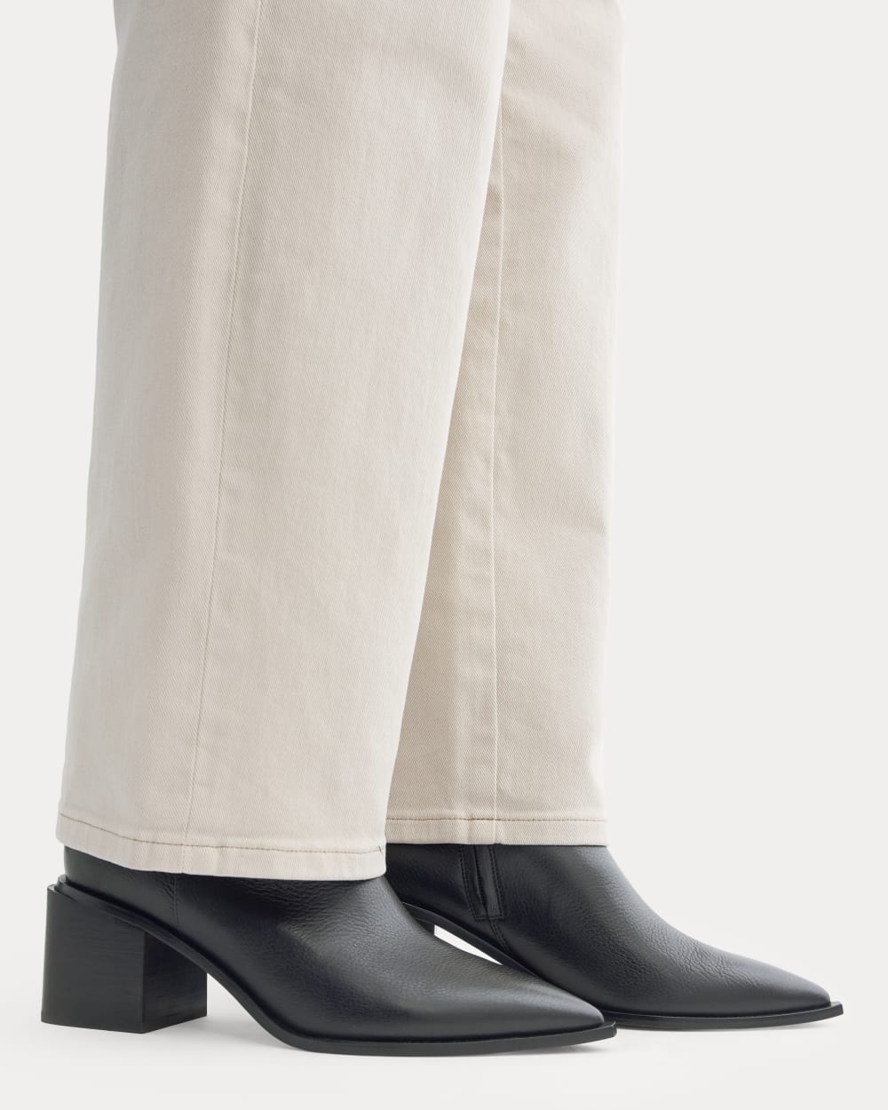 Studio Block Heel Boot in Black — detail view