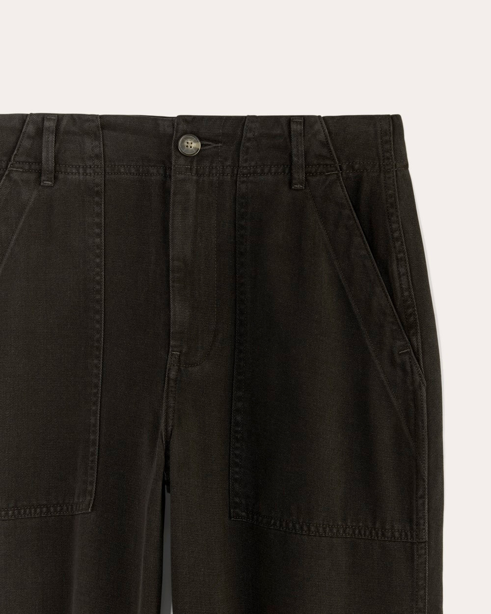 The Utility Pant in Buttersoft in Black — detail view