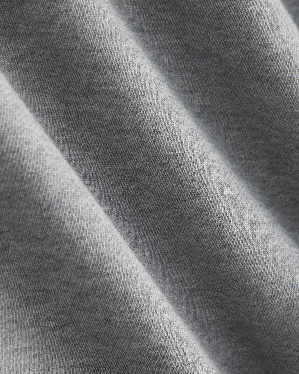 Lightweight Terry Blouson Crew in Vintage Heather Grey — detail view