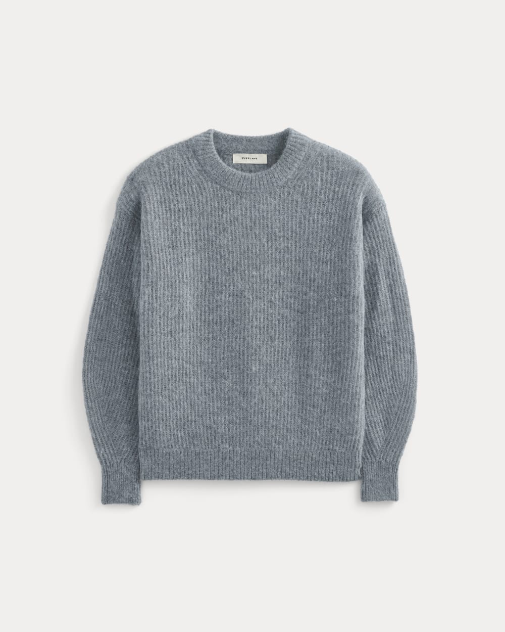 The Cocoon Crew in Alpaca in Heather Sage Blue — alternate view