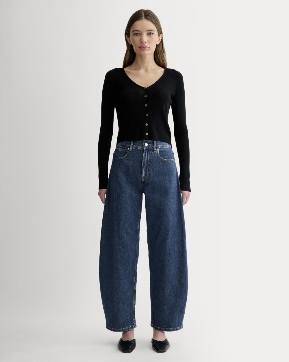 The Way-High® Curve Jean in Ocean — front view