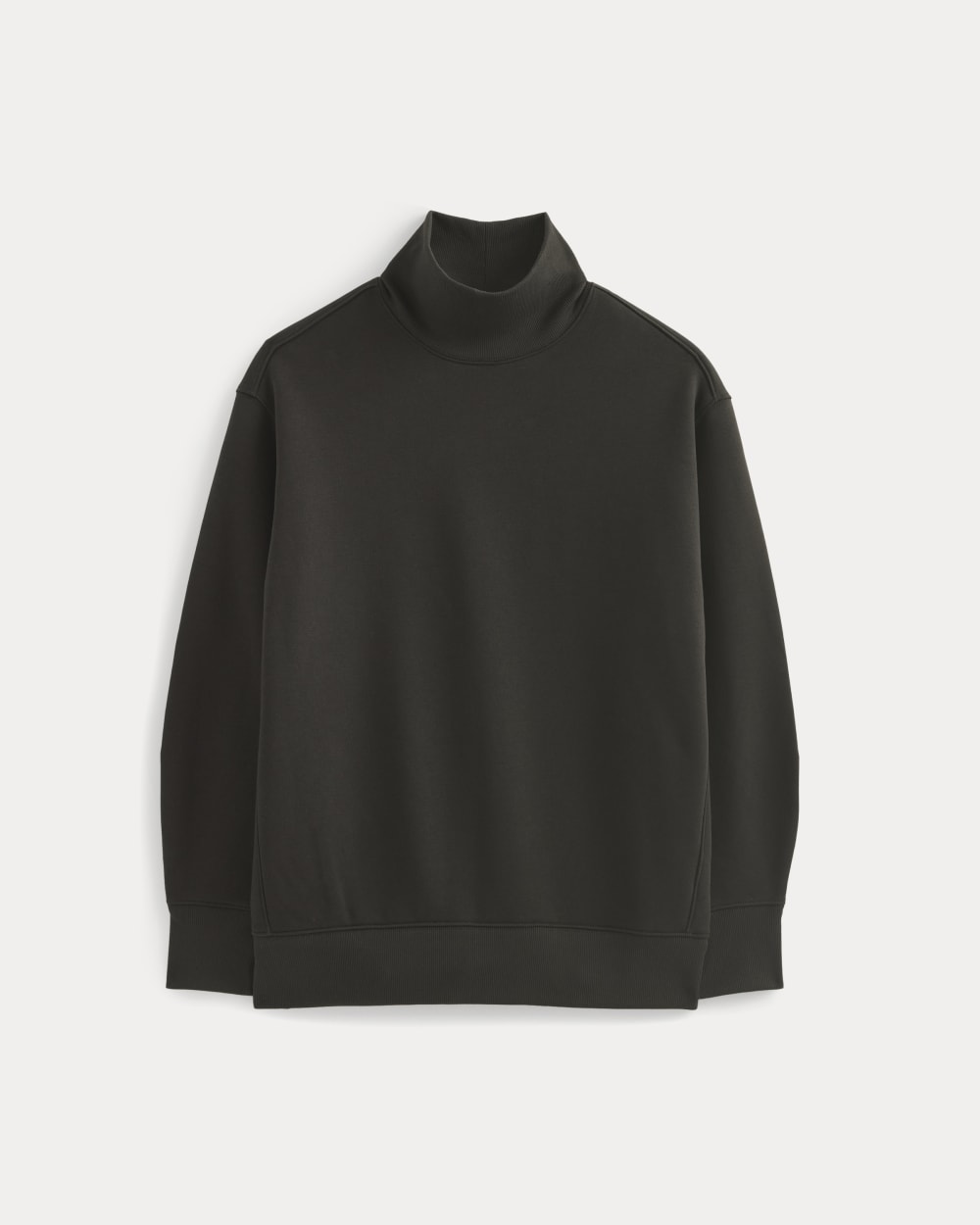 Luxe Fleece Turtleneck in Black — alternate view