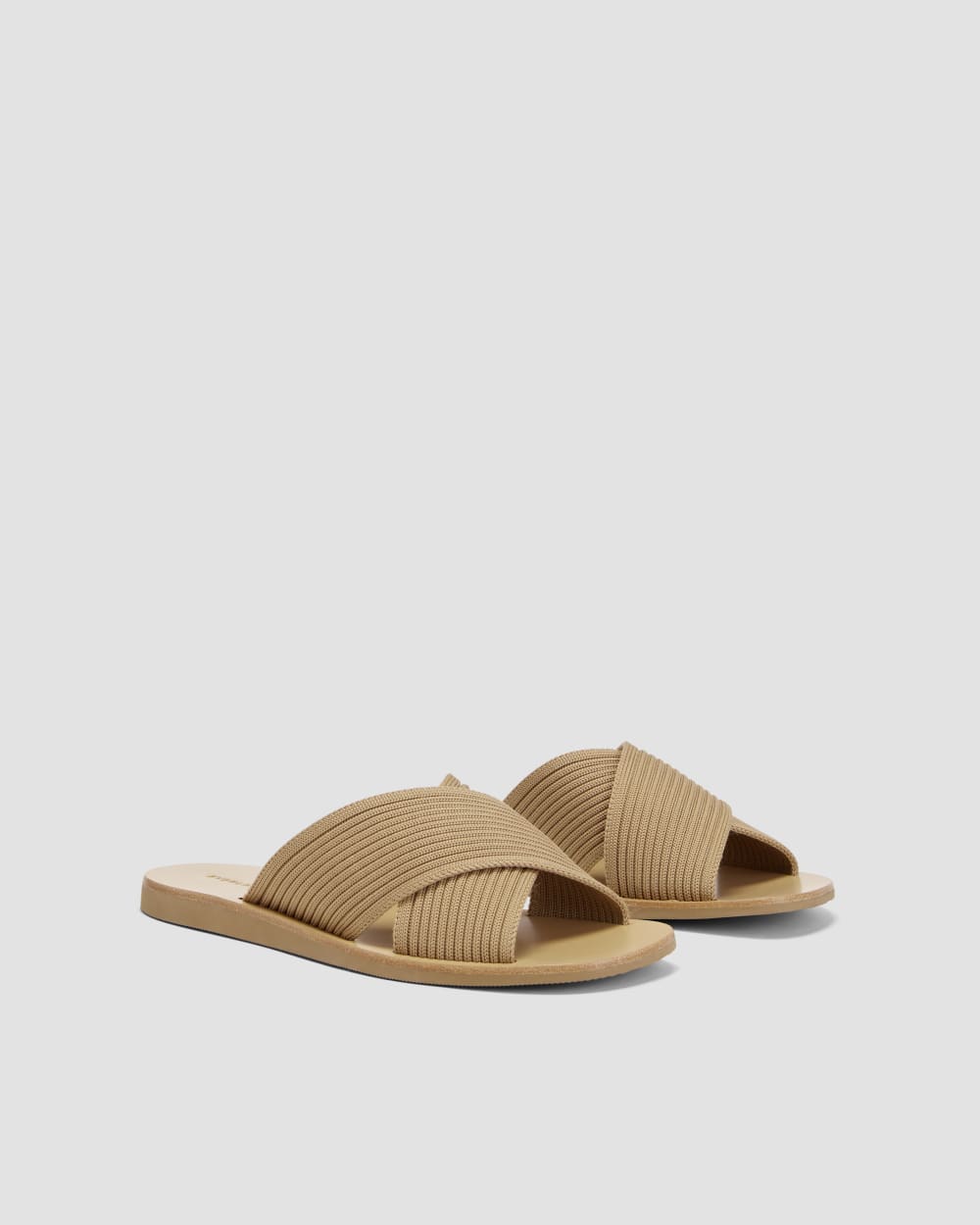 The Day Crossover Sandal in Caramel — detail view
