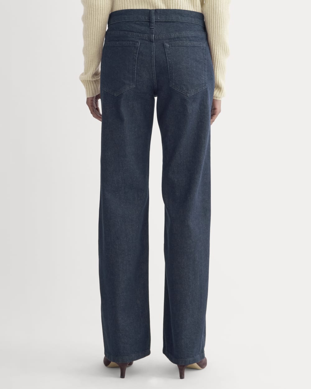 The Column Jean in Pure Blue — detail view