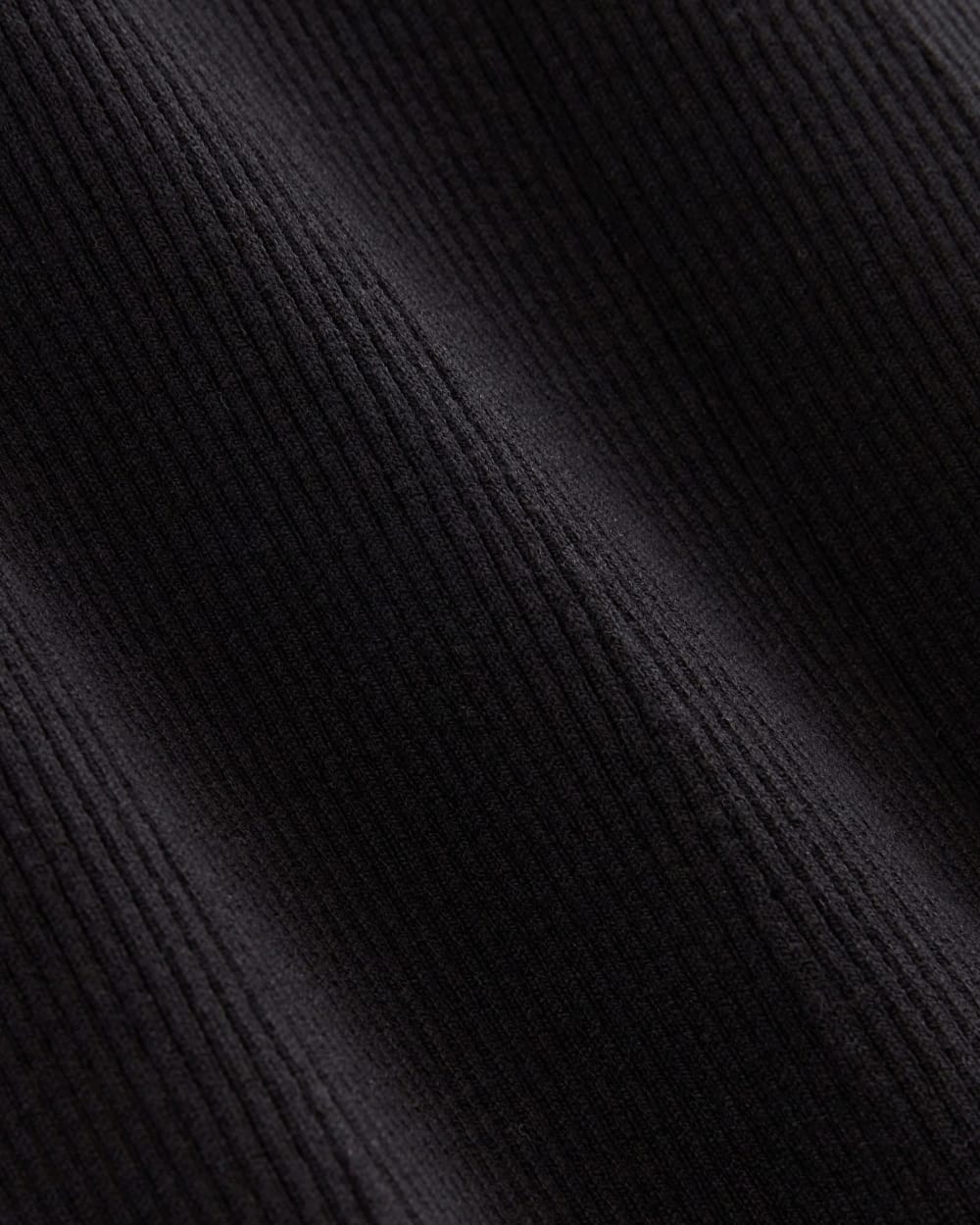 The Fine Knit Cami Dress in Black — detail view
