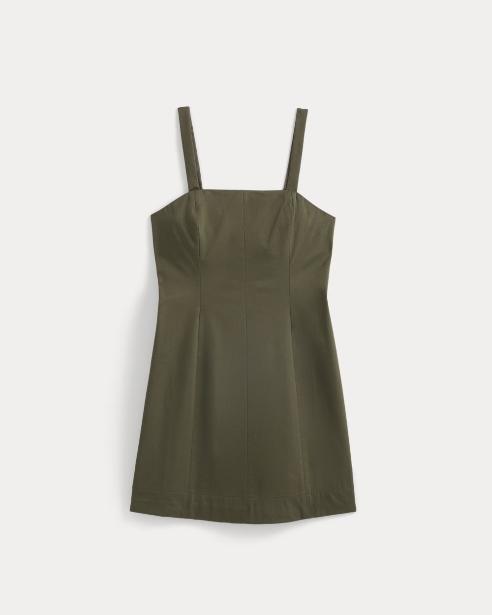 Seamed Mini Dress in Olive Night — alternate view