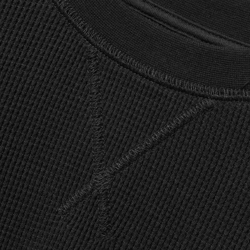 The Organic Cotton Waffle Tee in Black — detail view
