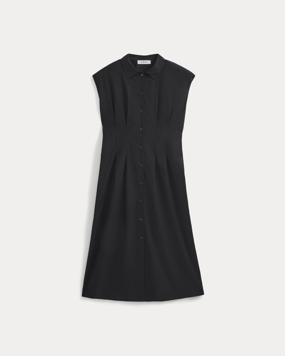 Muscle Shirtdress in Lightweight Cotton in Black — alternate view