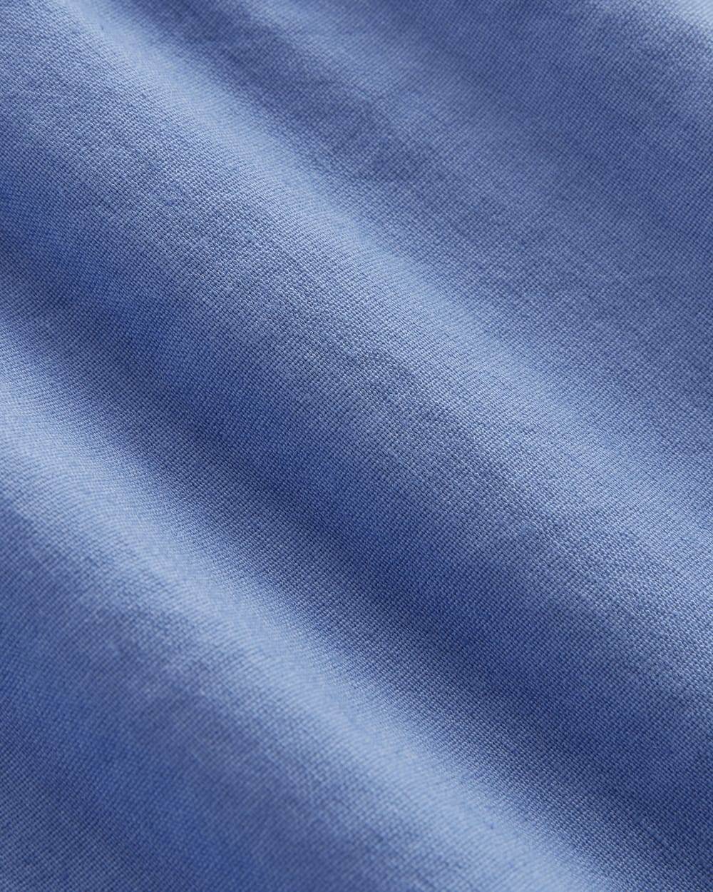 The Tiered Dress in Stretch Linen in Bluebell — detail view
