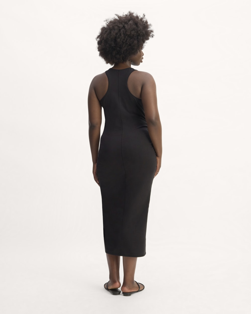 The Form Racerback Dress in Black — detail view