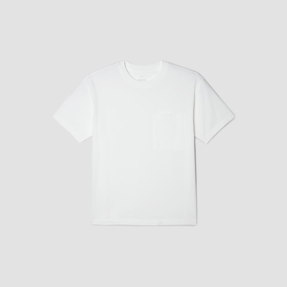 The Organic Cotton Relaxed Pocket Tee in White — alternate view