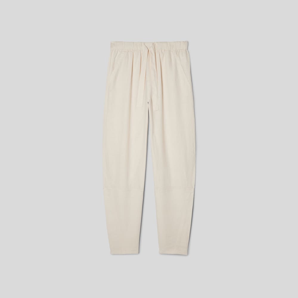 The Linen Pull-On Barrel Pant in Canvas — alternate view