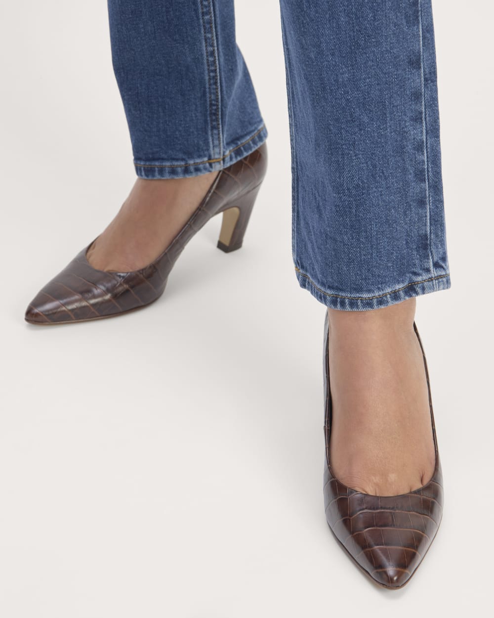 The Banana Pump in Brown Crocodile — alternate view