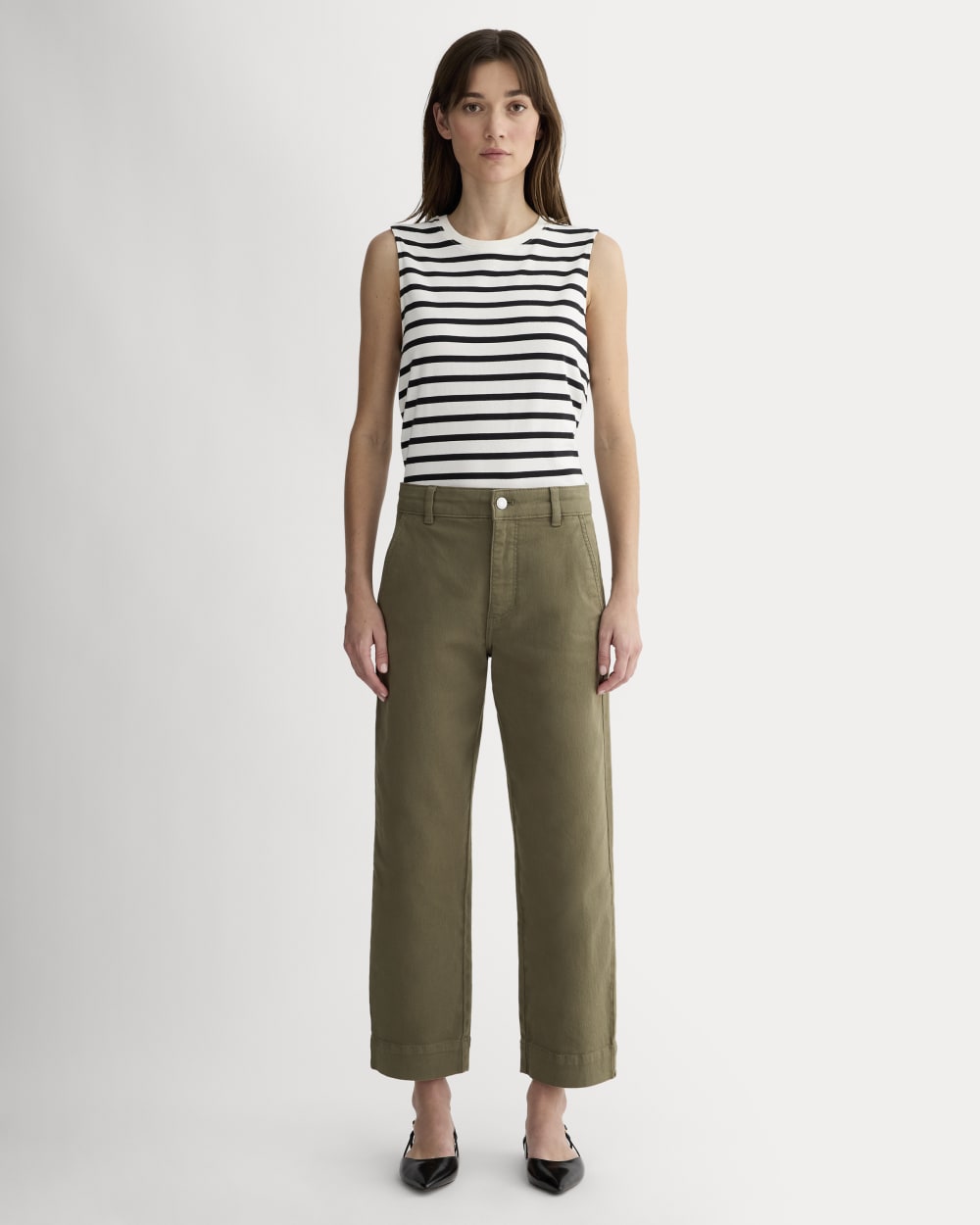 The Utility Straight-Leg Pant in Kalamata — front view