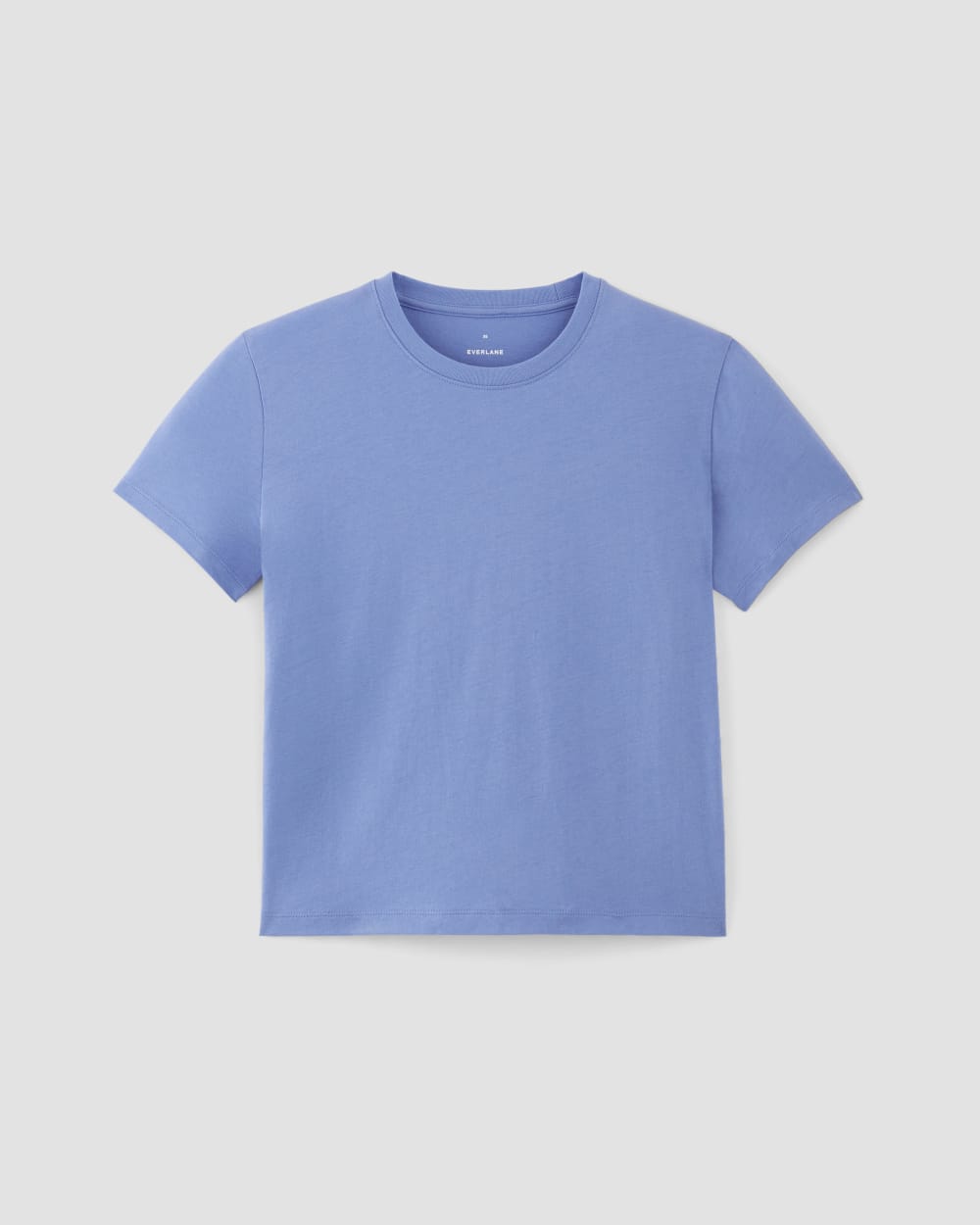 The Box-Cut Tee in Essential Cotton in Blue Opal — alternate view