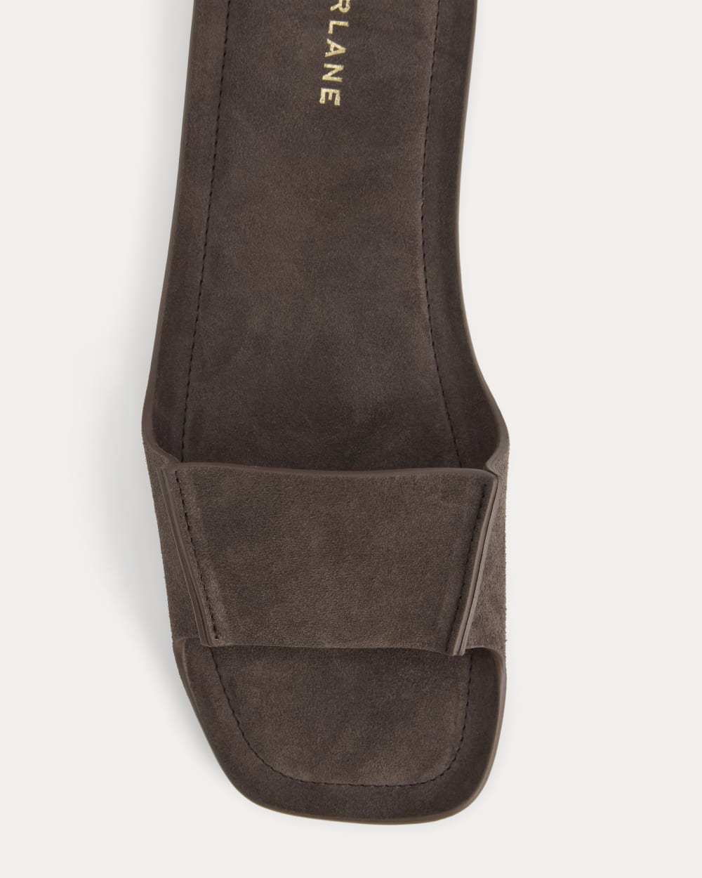 Made in Italy Opanka Band Sandal in Cacoa Suede — detail view