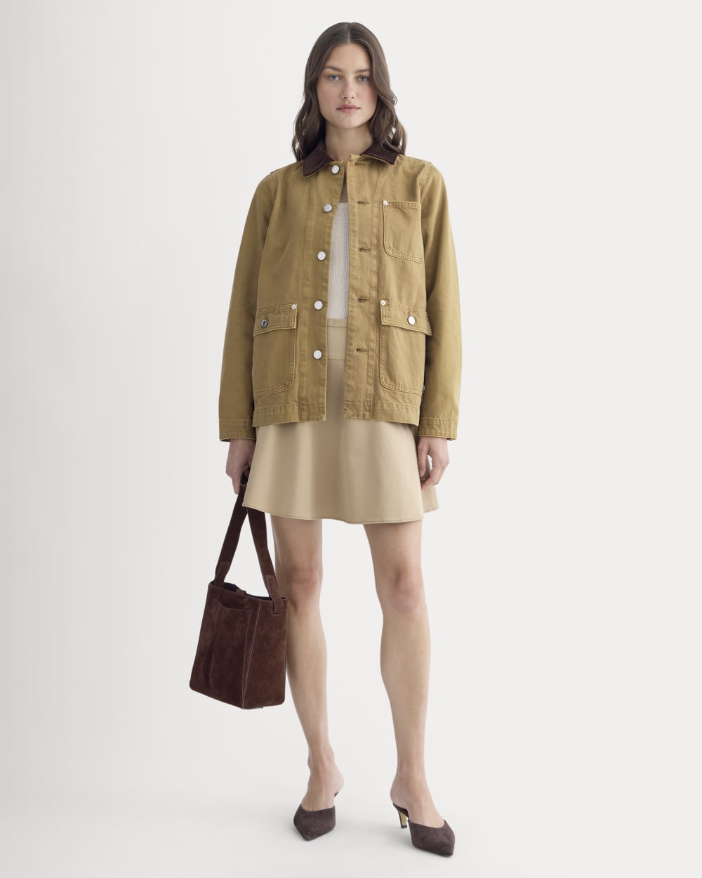 The Ranch Jacket in Neutral Ermine — detail view