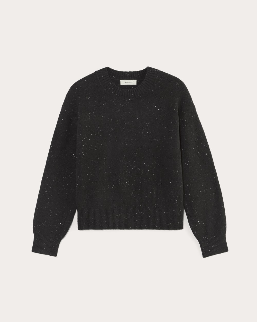 The Cocoon Crew in Plush Cotton in Black Confetti — alternate view