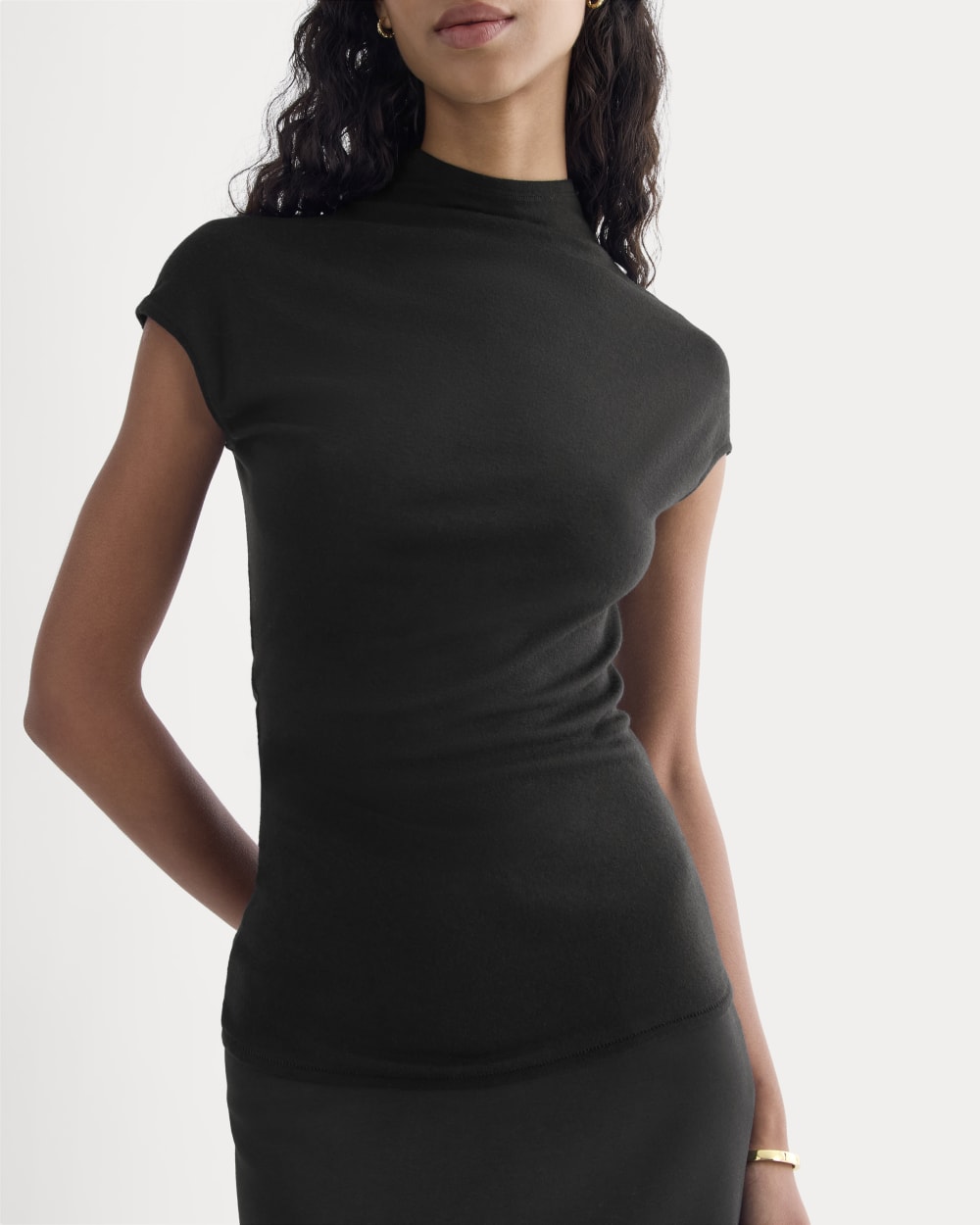 Twist Top in Butterluxe in Black — detail view