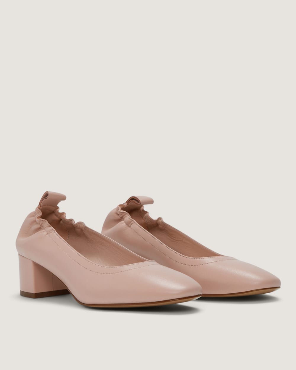 The Day Heel in Narrow Fit in Pale Pink — detail view