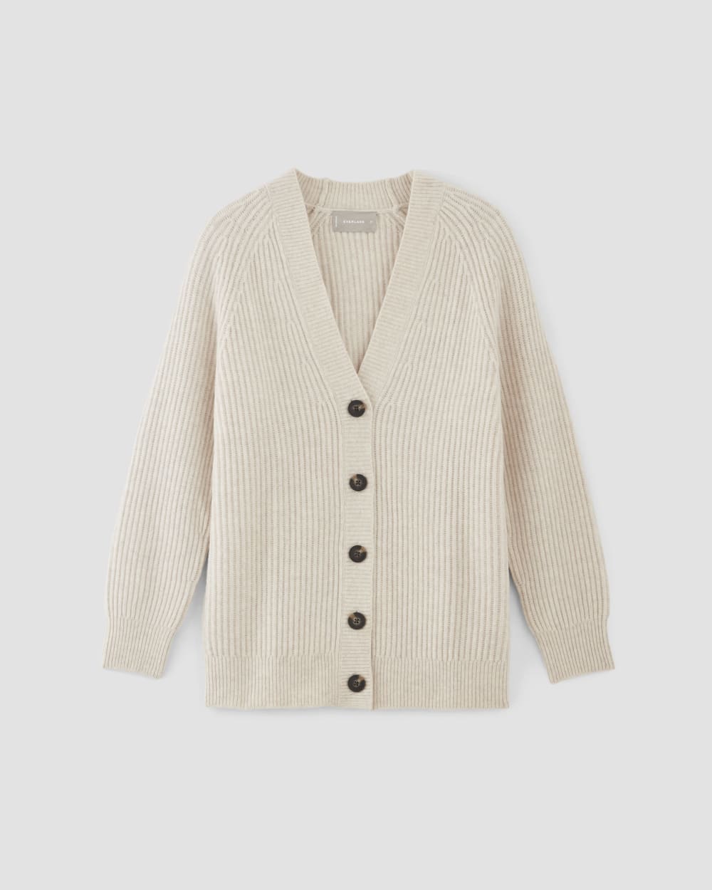 The Felted Merino Cocoon Cardigan in Heathered Oat — alternate view