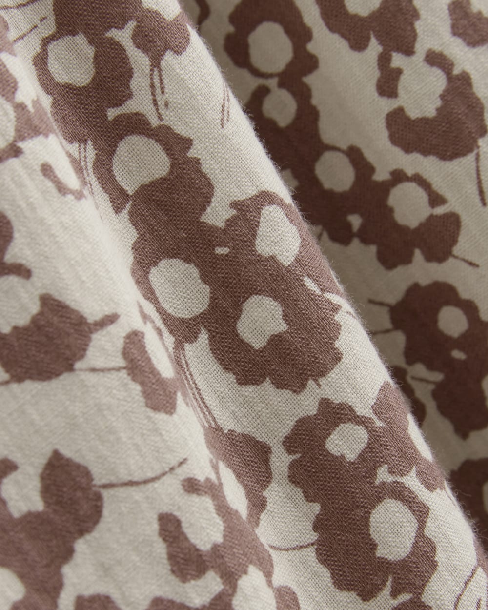 The Gauze Tiered Dress in Natural / Rose Dusk Floral — detail view