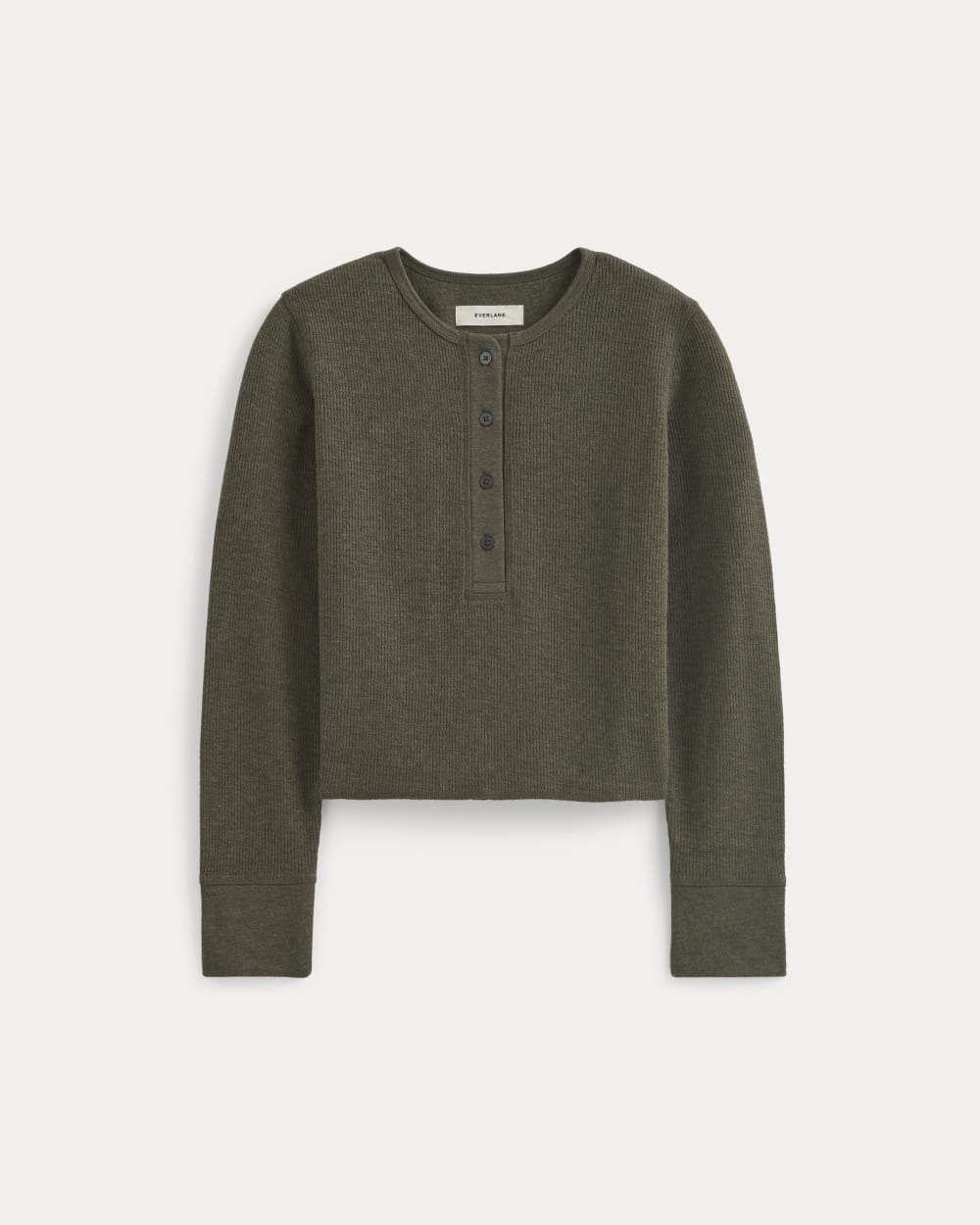 Boxy Henley in Cozy Waffle in Heather Beech — alternate view