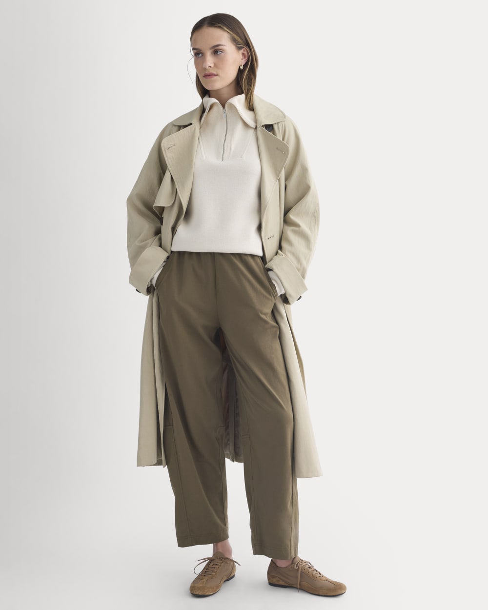 Weekend Track Pant in Beech — front view