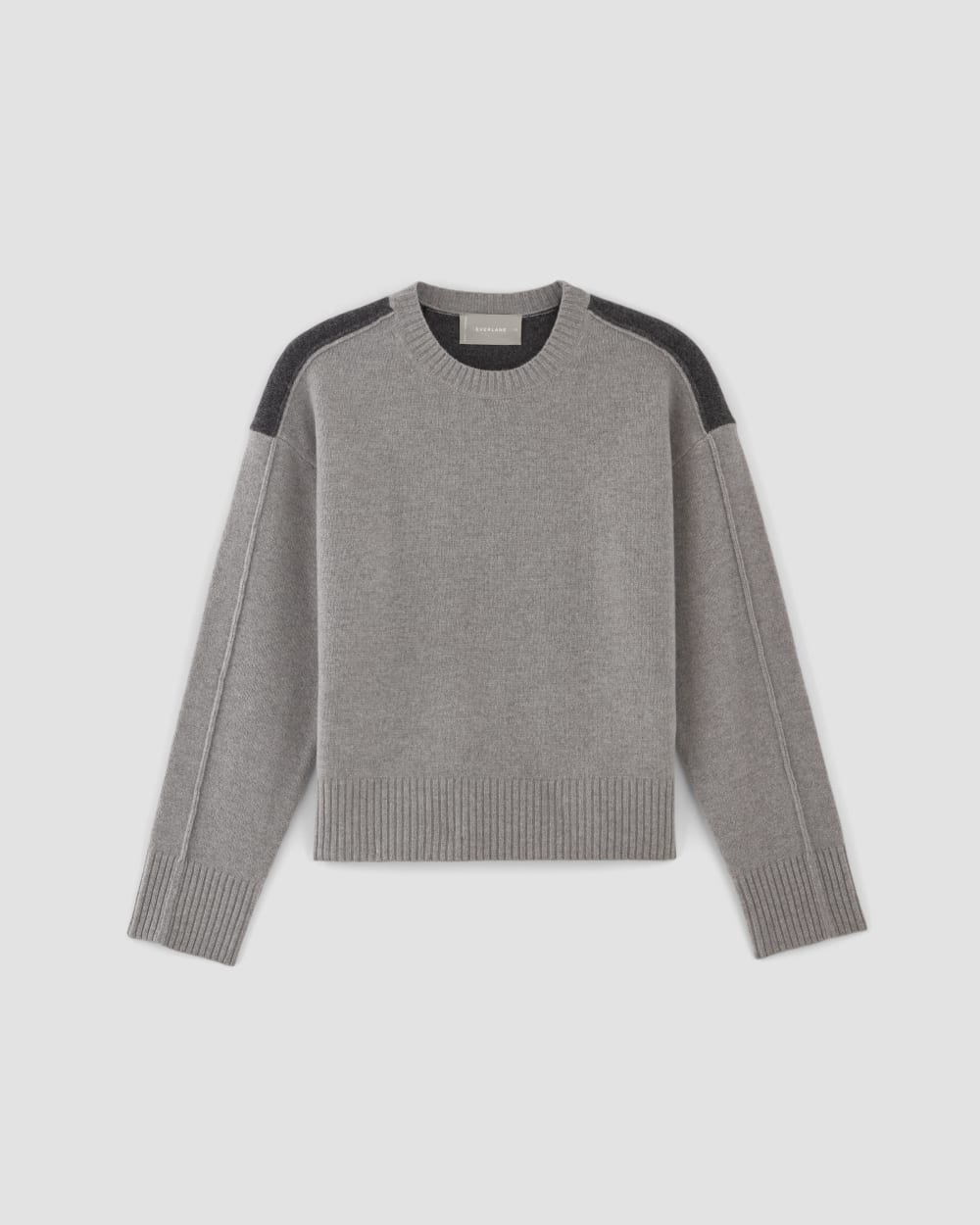 The Good Merino Wool Crewneck Sweater in Hare Grey / Graphite — alternate view
