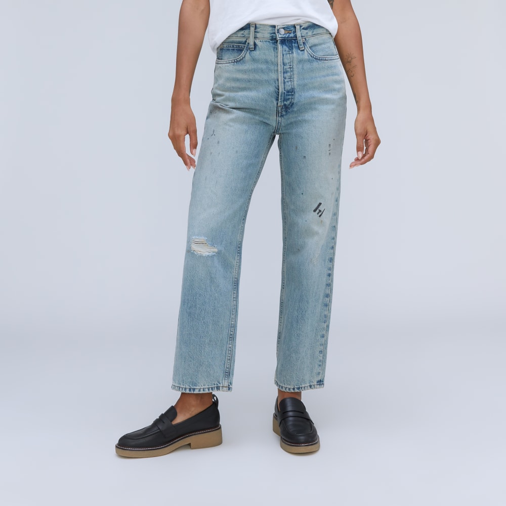 The Rigid Way-High® Jean in Paint Splatter — detail view
