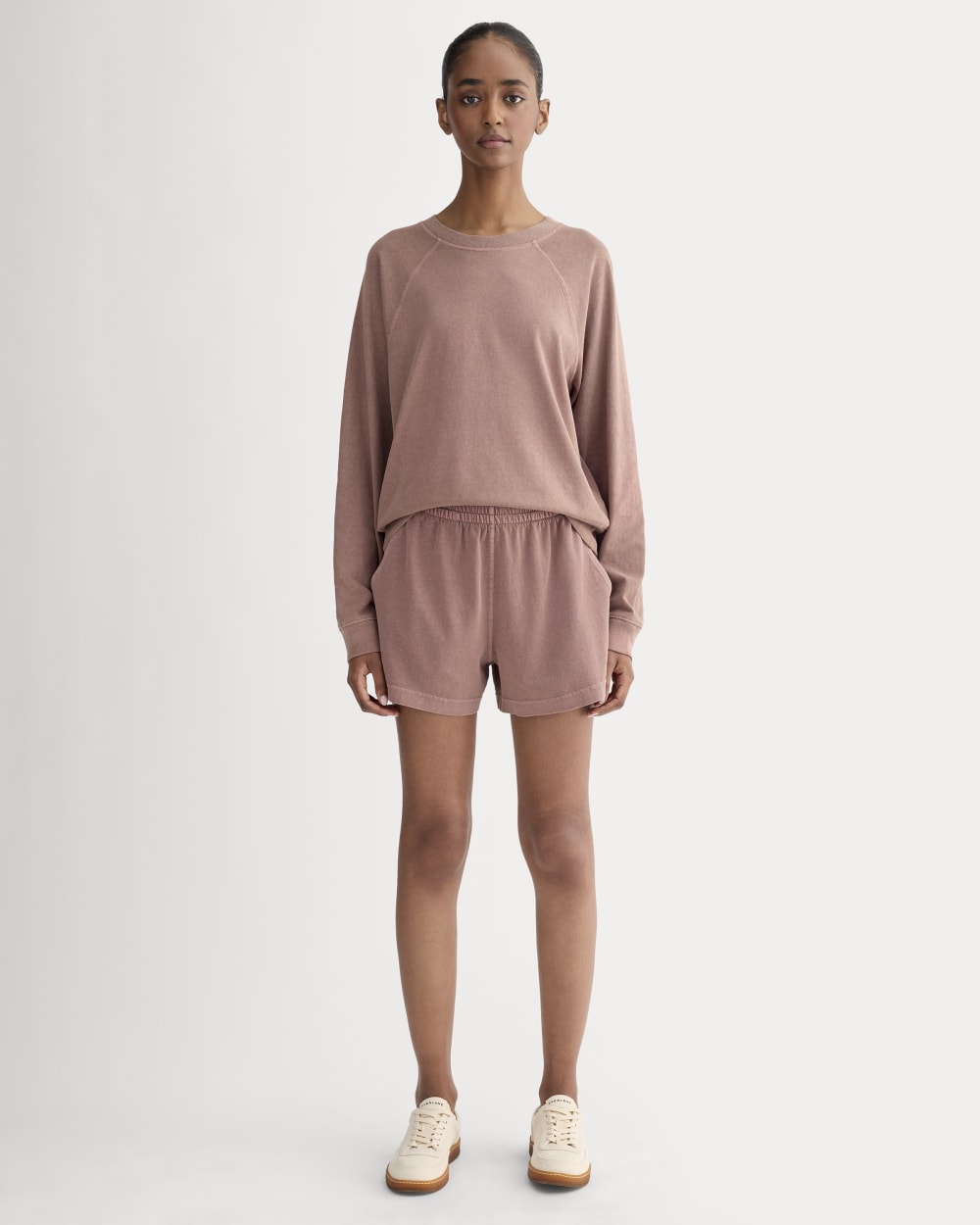 The Off-Duty Short in Brown Garment Dye — front view
