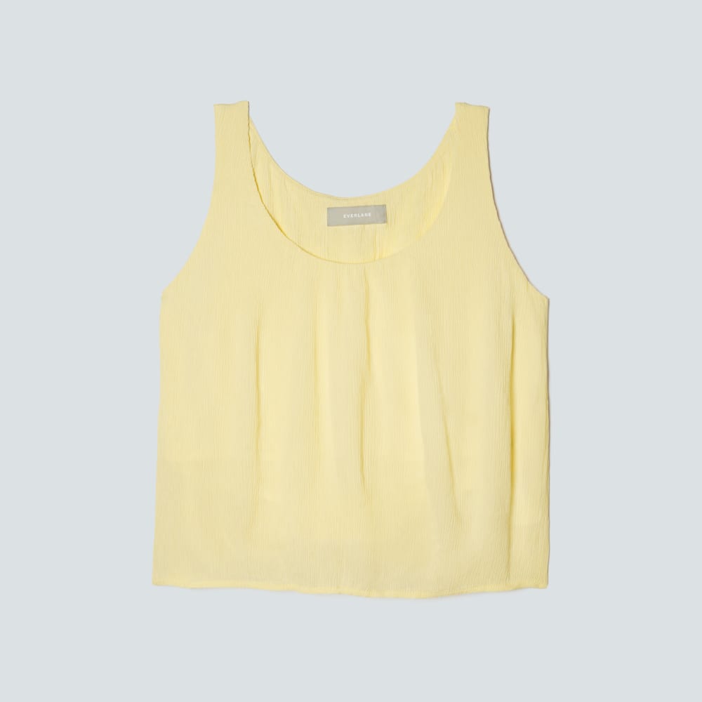 The Naia™ Ripple Tank in Pastel Yellow — front view