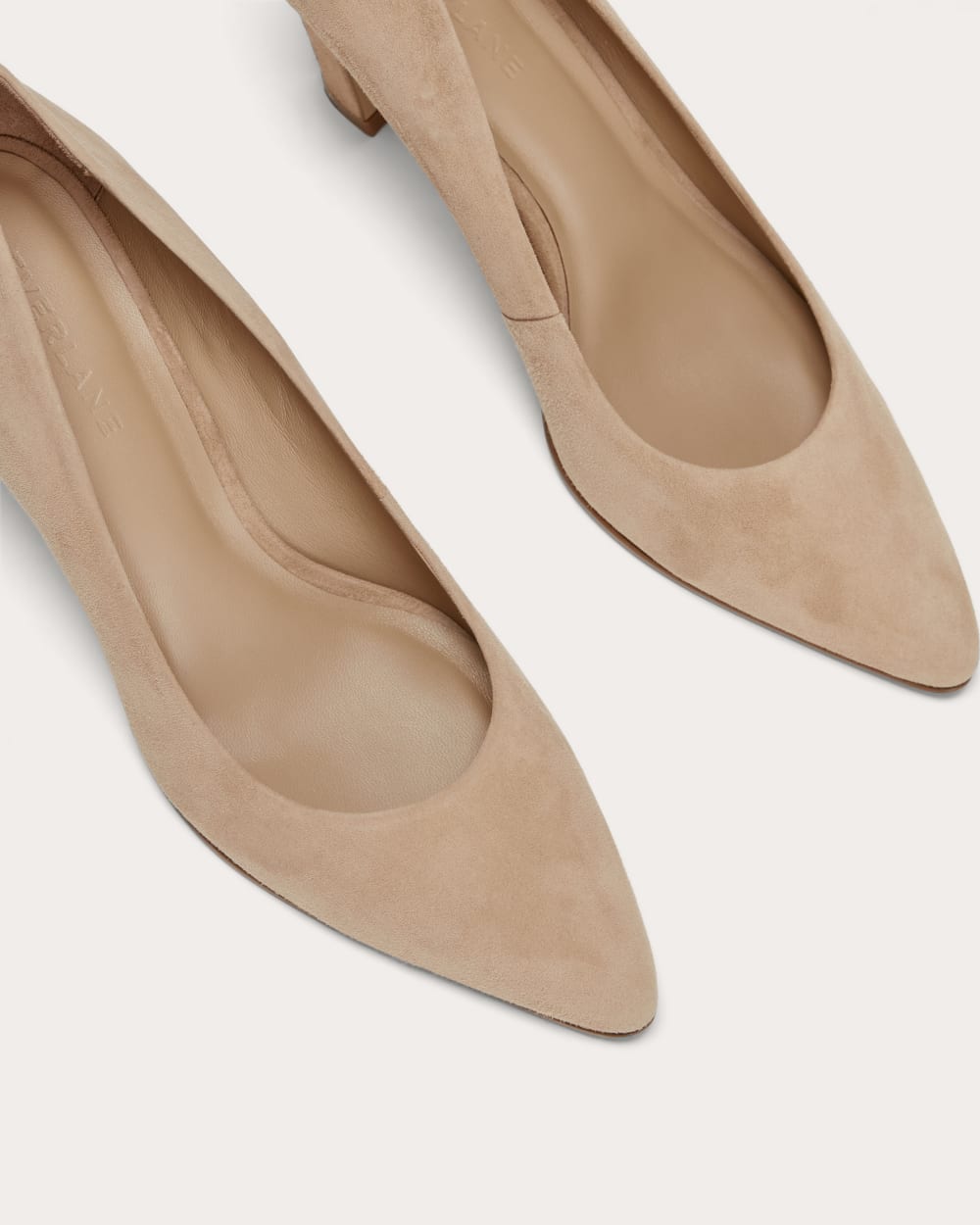 The Banana Pump in Blush Tan — detail view