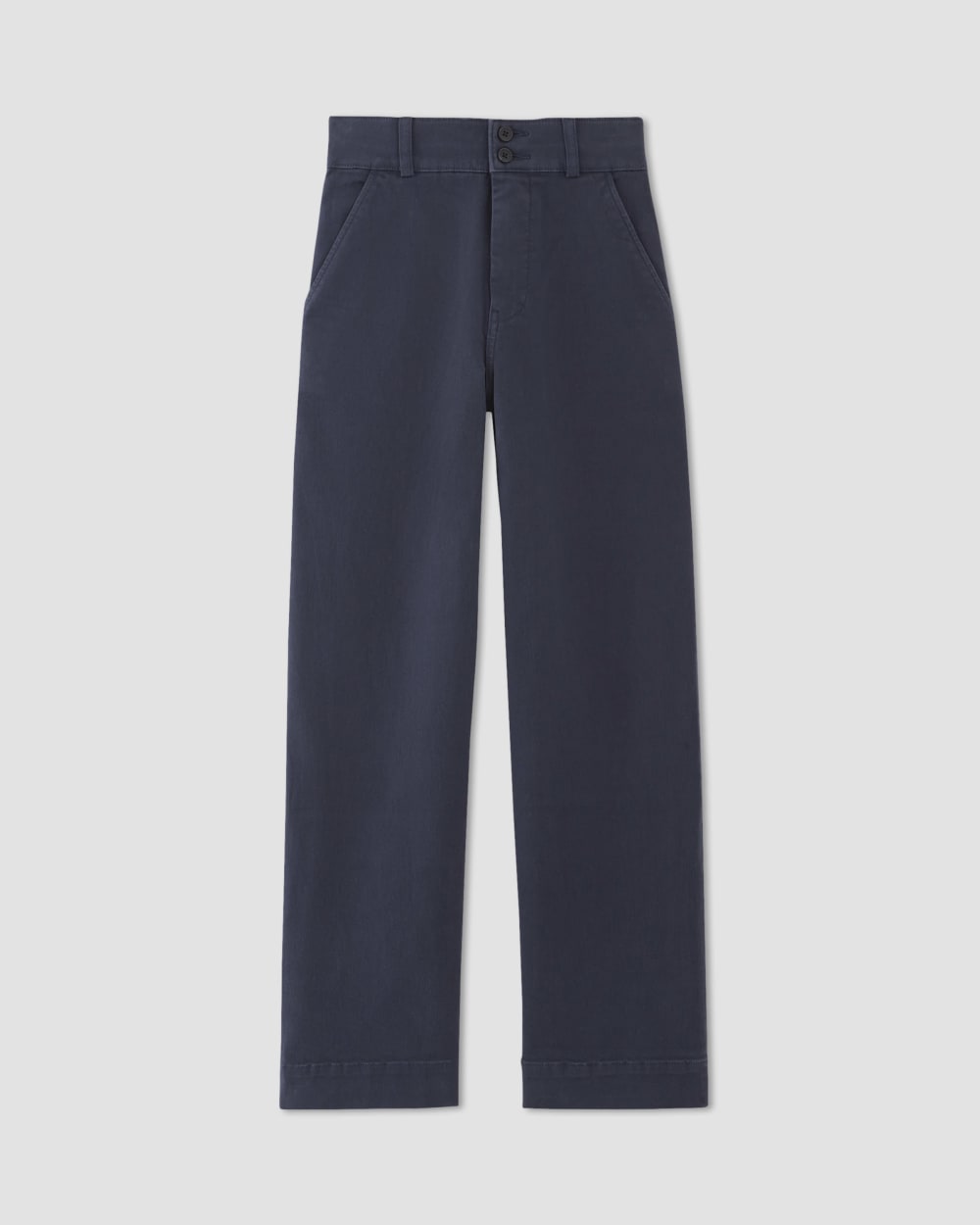 The Organic Wide-Leg Pant in Navy — alternate view
