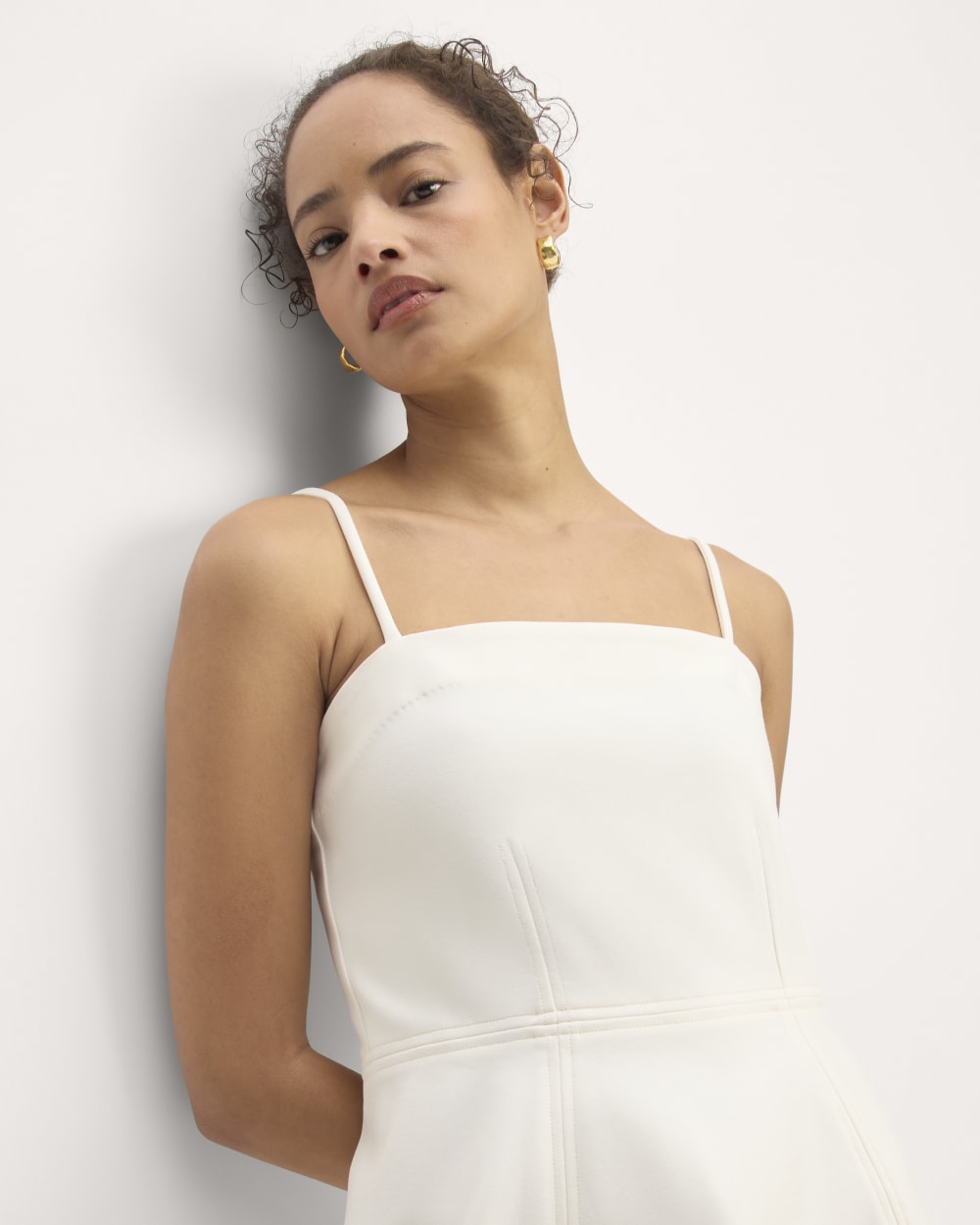The Dream Everywhere Dress in Bone — detail view
