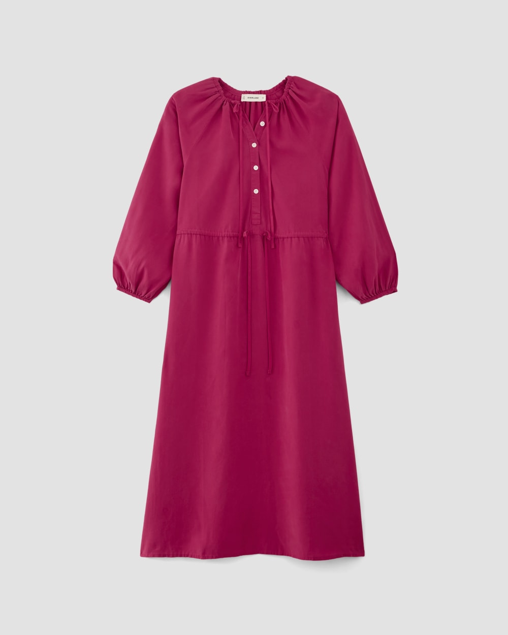 The TENCEL™ Gathered Maxi Dress in Red Currant — alternate view