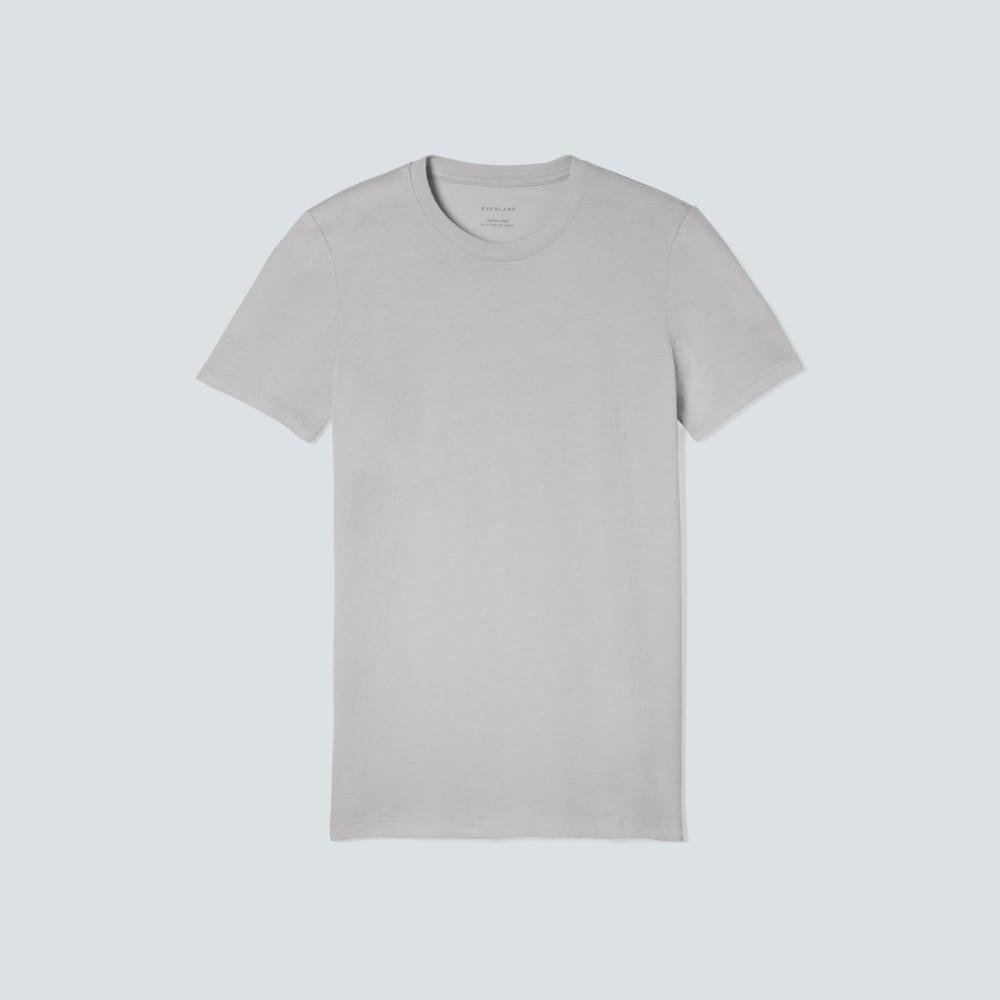 The Organic Cotton Crew Tee in Ice — front view