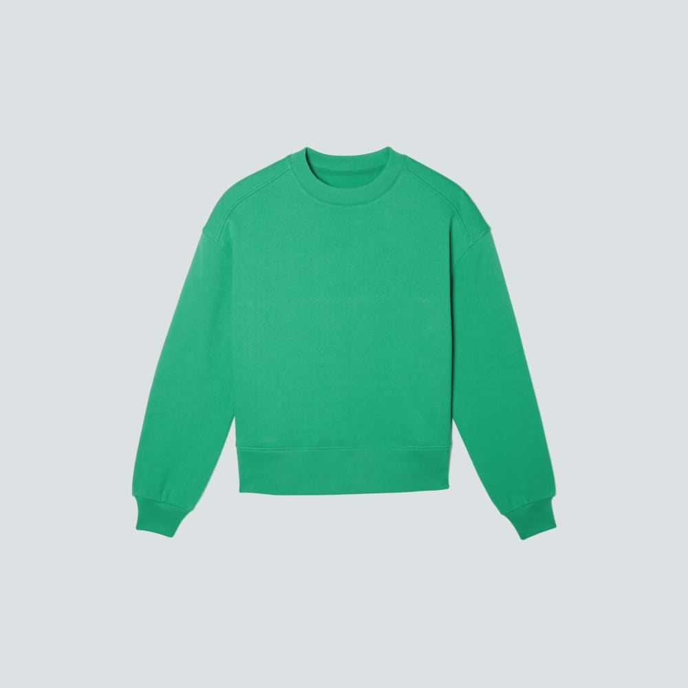 The Track Oversized Crew in Bright Jade — alternate view