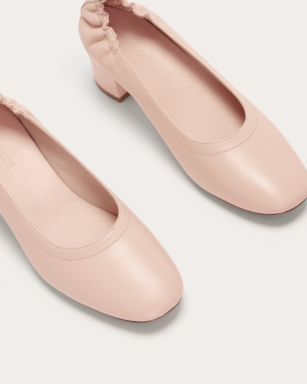 The Day Heel in Pale Pink — detail view