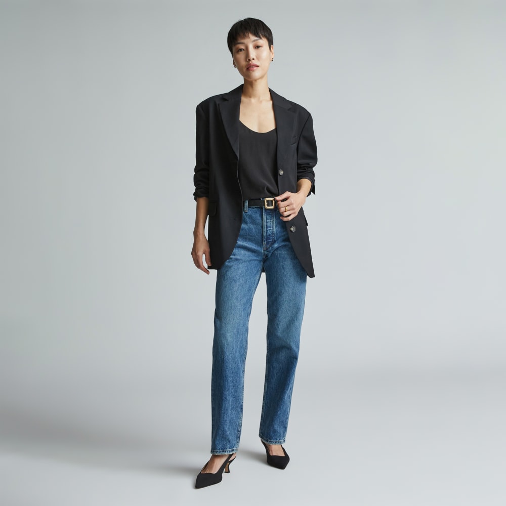 The Washable Clean Silk Cami in Black — detail view