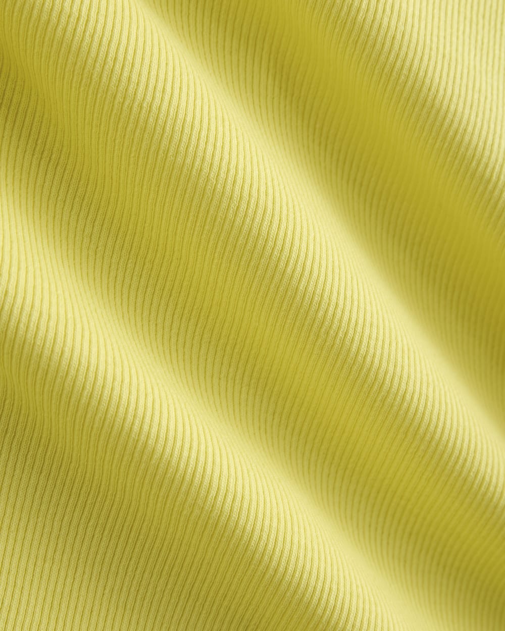 Luxe Rib Racerback Tank in Celandine — detail view