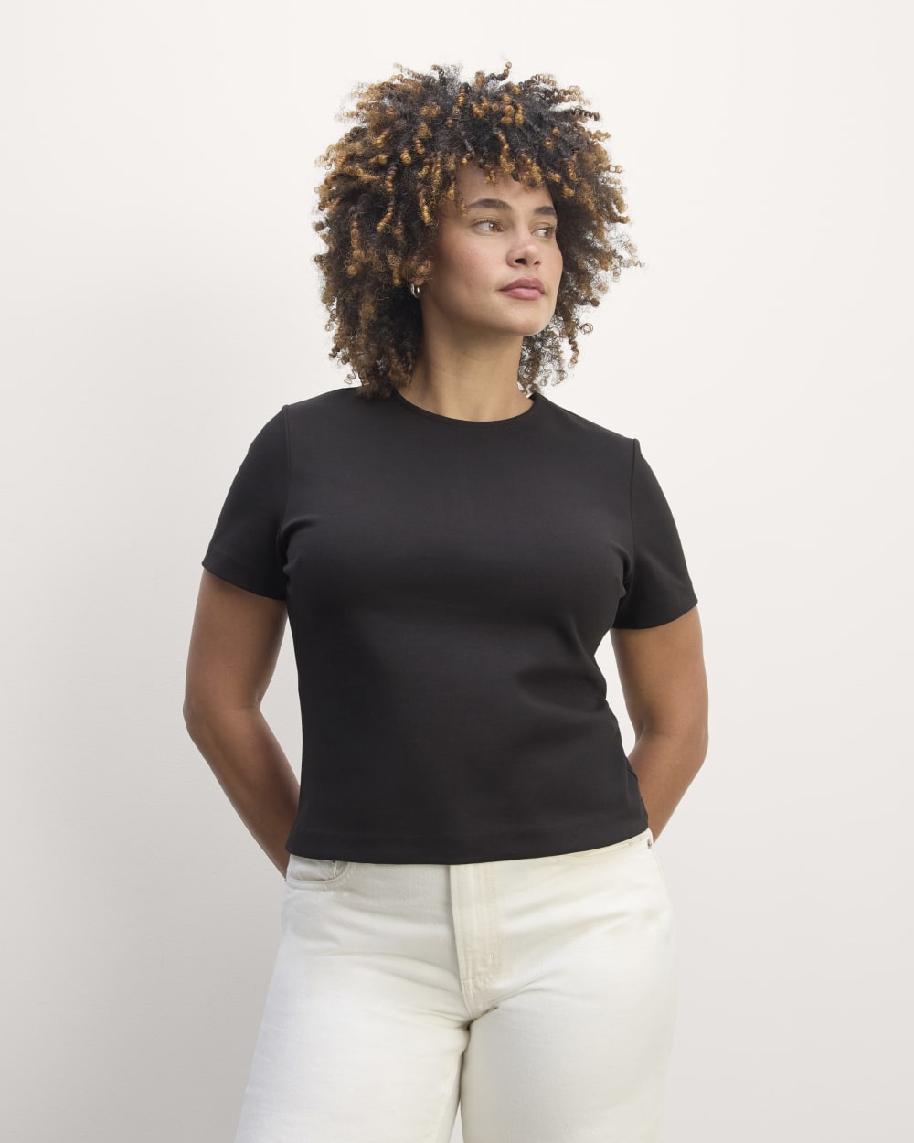 The Dream Tee in Black — front view