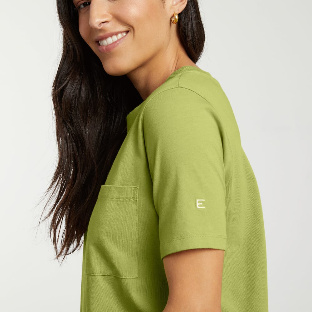 The Organic Cotton Weekend Tee Dress in Pepper — detail view