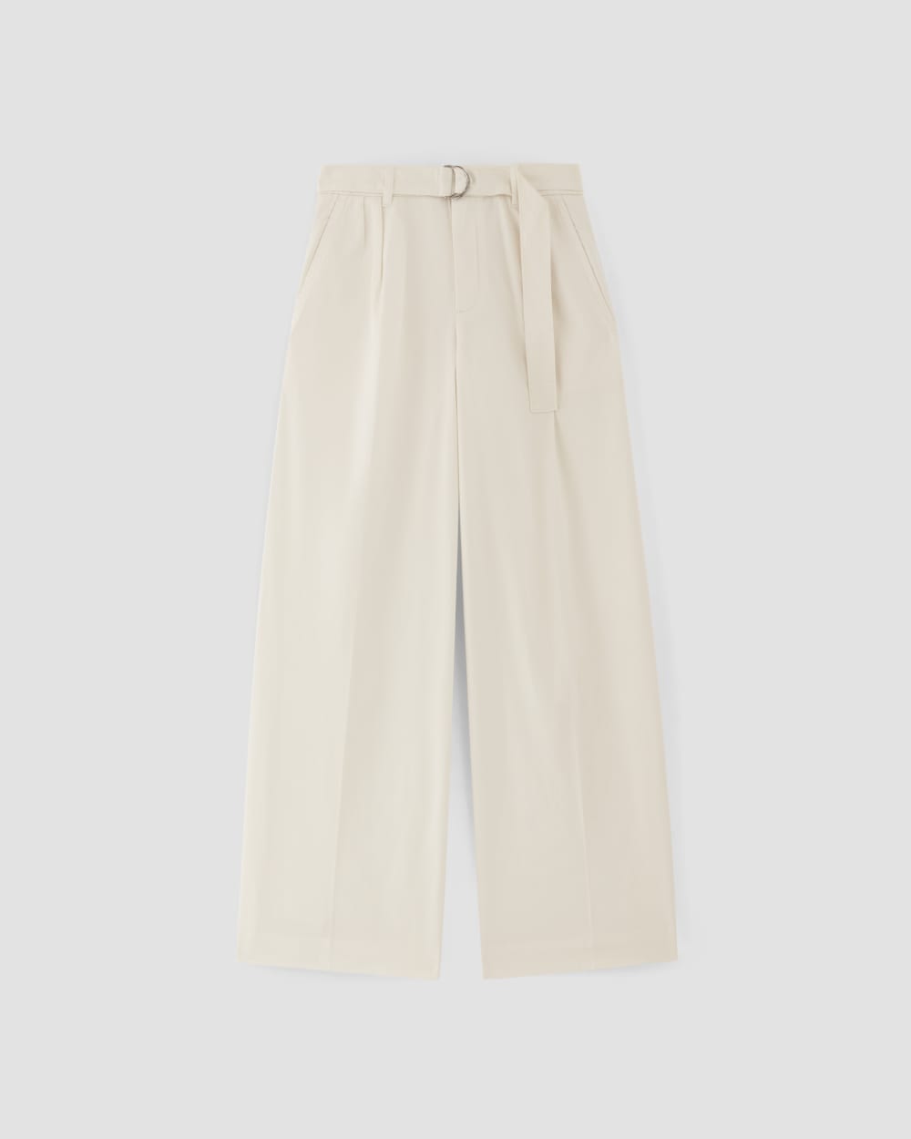The Pleated Wide-Leg Chino in Bone — alternate view