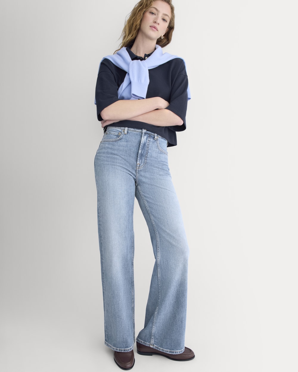 The Way-High® Sailor Jean 2.0 in Medium Wash — front view