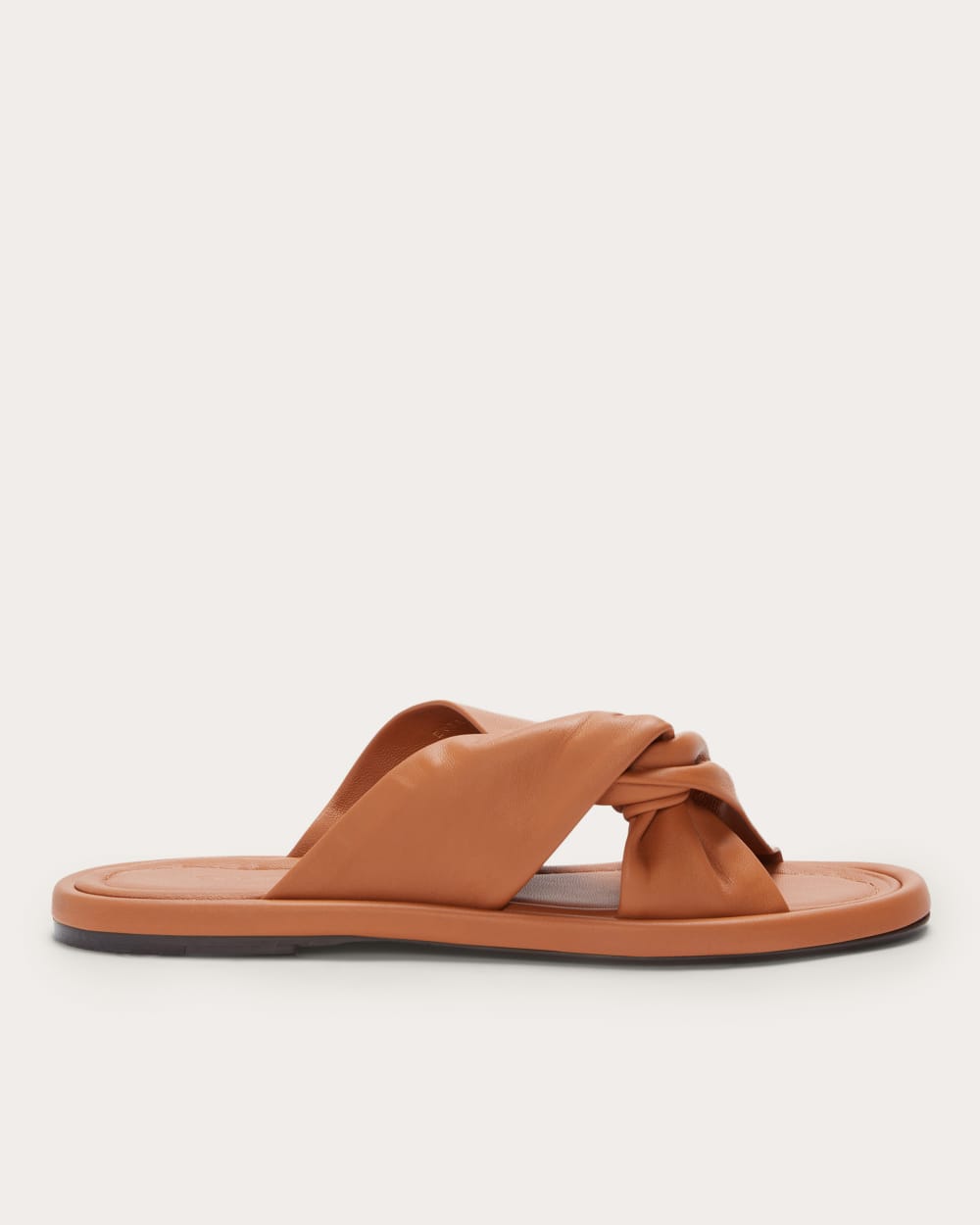 The Day Twist Sandal in Desert Tan — front view